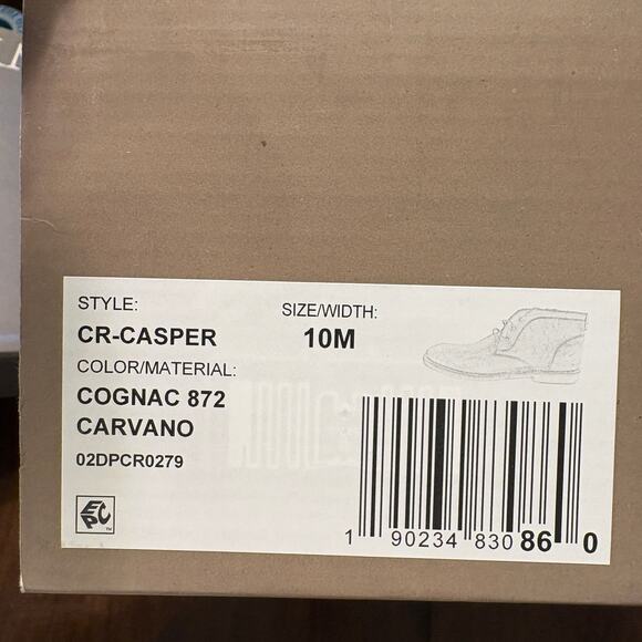 Crown Vintage Men Casper Chukka Boots 10 Cognac Tan NWT Lace Up Oxford Leather - Picture 7 of 11